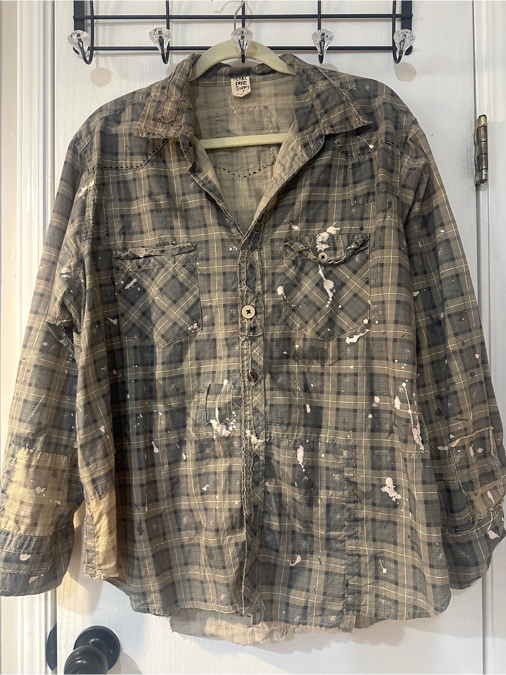 Magnolia Pearl Olive and Navy Plaid Shirt Jacket